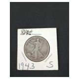 1943 S walking liberty half dollar