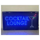 Cocktail lounge LED sign 10x19 works