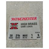 25 rds 28 ga 2 3/4" 1 oz 6 shot shells