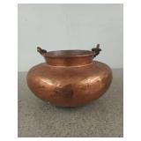 Copper pot w/ handle 9"