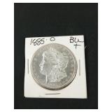 1885 O Morgan silver dollar BU+