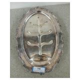 Antique Wilcox silver plate footed meal platter