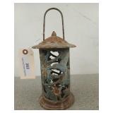 Cast iron candle holder 9"