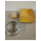 Old new stock 1960 Chevy left headlamp rim and 6