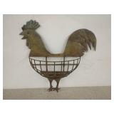 Rooster hanging wall basket 23x23x7