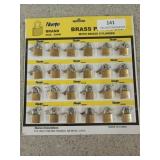 24 ct small brass padlocks
