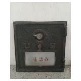 Brass US post office box door 6 x 6