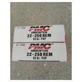 40 rds 22-250 Rem 55 gr PSP