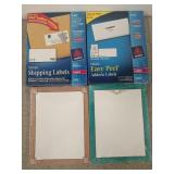 New Avery shipping labels, stationary