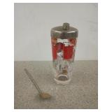 Super cool bar mixing glass with drinks on the