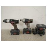 Craftsman 19 volt drill impact 3 batteries and a