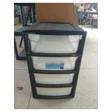 4 drawer plastic organizer 15x24x18