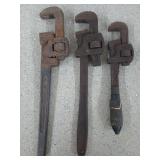 3 pipe wrenches