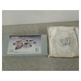 Fostoria serving dish, needs a washer; espresso