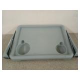 Plastic wheelchair mount tray table 12x15