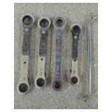 4 ratcheting wrenches, other wrench