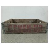Antique wooden 7Up soda crate