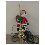 Santa Claus tree topper, works