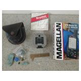 Magellan GPS Blazer 12, brunton compass,