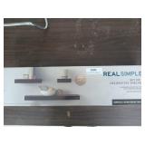 Set of three decorative shelves espresso wood