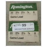 47 rds 20 ga 2 3/4" 7/8 oz 8 shot shells