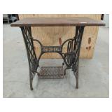 Cast iron Singer sewing machine base w/ granite