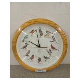 National Audubon society musical bird clock 13"
