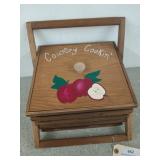Wooden picnic basket 7 x 11 x 12