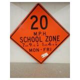 School zone sign 24x24 aluminum