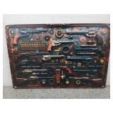 Metal gun sign 8x12