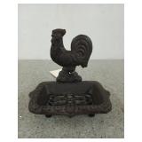 Cast iron rooster soap dish 5x5.5x4