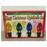 Giant Christmas light bulb set