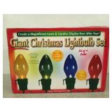 Giant Christmas light bulb set