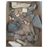 Flat of petrified wood