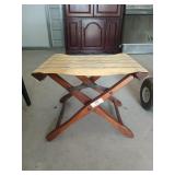 Wooden folding stool 16x21x16