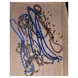 Several strands of crystal beads