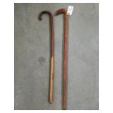 2 walking canes 33" & 37"