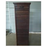 Old wooden reverse C roll cabinet 58x18x15