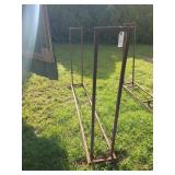 Metal firewood rack, 56x85x13 in