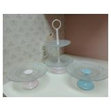 3 pc glass serving items