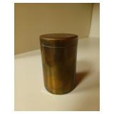 Brass cylinder w/ lid 3.5 x 2.25