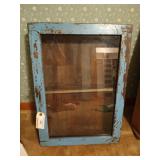 Vintage medicine/display cabinet with glass insert