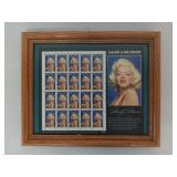 Framed Legends of Hollywood Marilyn Monroe stamps
