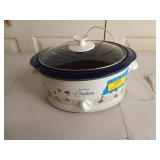 West bend crockery cooker with floral pattern,