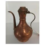 Copper clad tea pitcher 10"