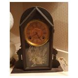 Terry Clock Co pendulum mantle clock 16x14x4