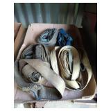 Four assorted tie-down straps