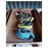 Four assorted tie-down straps