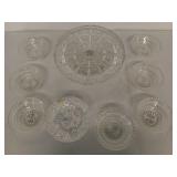 Bleikristall Crystal bowl 6", cut glass pedestal