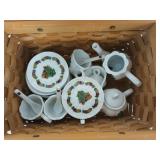 Cute Christmas miniature tea set in lovely little